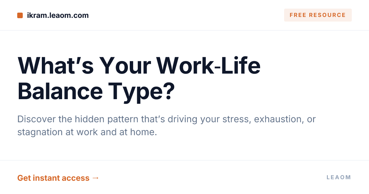 What’s Your Work‑Life Balance Type?
