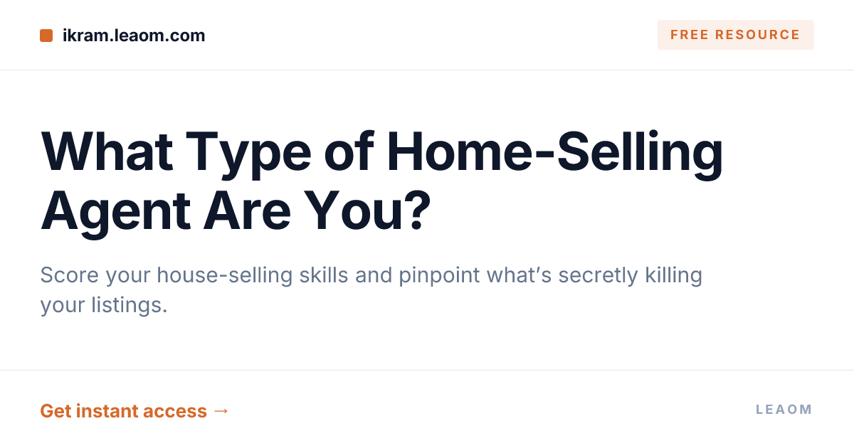 What Type of Home-Selling Agent Are You?